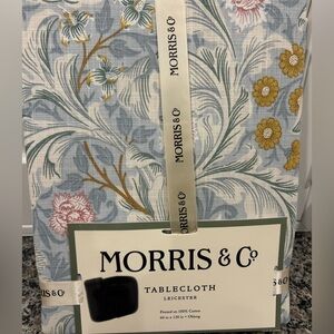 William MORRIS & CO. Leicester Blue FloralCotton Tablecloth 60”x120”